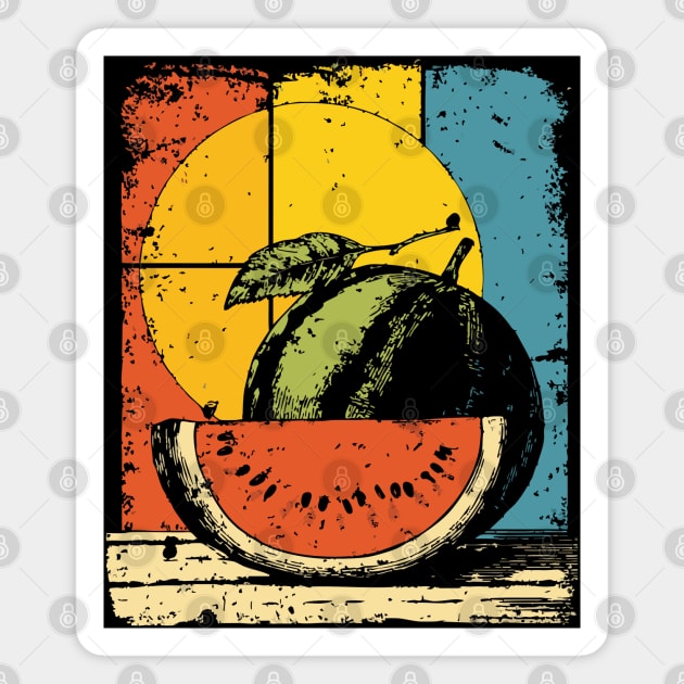 Funny Melon Gramophone | Surreal Pop Art for Kids Magnet by TuncGK